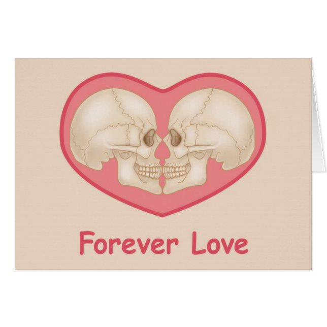Rolig forever love - och klyftigt kort som är tomt (Framsidan Horizontal)