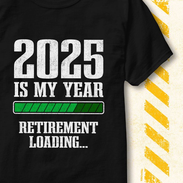 Rolig Förloppsindikator Pensionerad 2025 Pension L T Shirt (Skapare uppladdad)