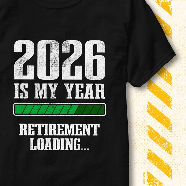 Rolig Förloppsindikator Pensionerad 2026 Pensioner T Shirt (Skapare uppladdad)