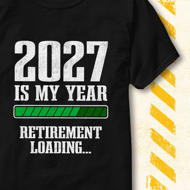Rolig Förloppsindikator Pensionerad 2027 Pension L T Shirt (Skapare uppladdad)