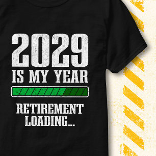 Rolig Förloppsindikator Pensionerad 2029 Pension L T Shirt