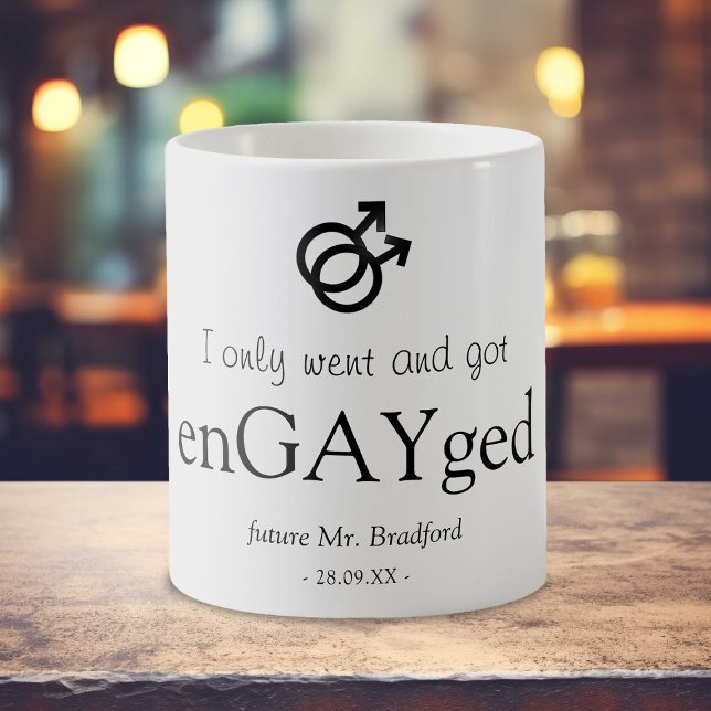 Rolig 'förLOVAD' förlovning   Kaffemugg (Skapare uppladdad)