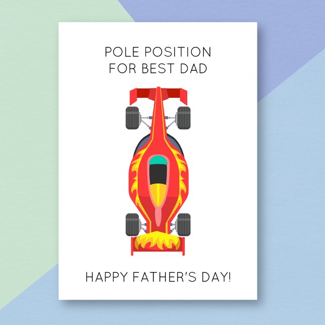 Rolig Formel 1-Bil Puns Fars Dag Kort (Skapare uppladdad)