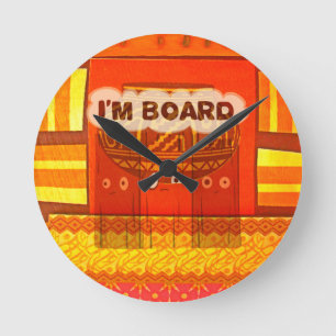 Rolig förmiddagbor för guld- röda afrikanska rund klocka