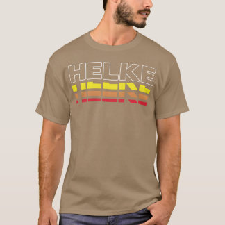 Rolig Förnamn Vintage Solnedgång Helke familj T Shirt