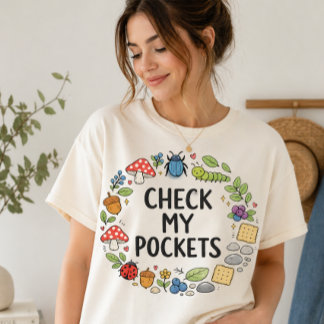 Rolig Förskollärar T-Shirt Kolla Mina Fickor