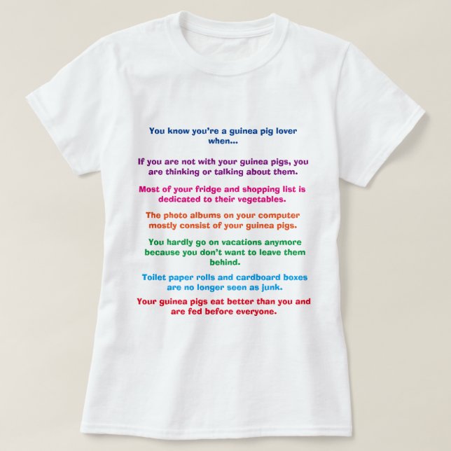 Rolig försökskaninskjorta t-shirt (Design framsida)