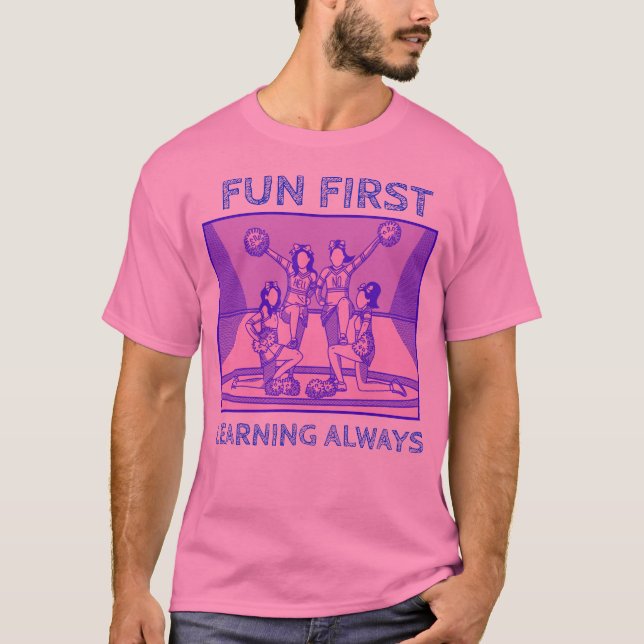 Rolig Först Lärande Alltid Lärare T Shirt (Framsida)