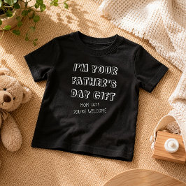 Rolig Första Fars Dag Present från Barn Humor Svar T Shirt
