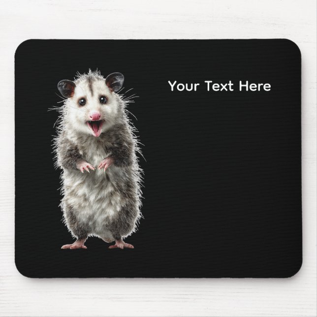 Rolig Förvånad Chockad Opossum  Musmatta (Framsidan)