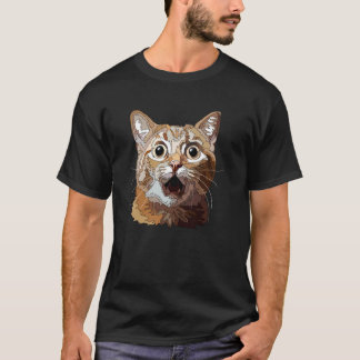 Rolig Förvånad Katt T Shirt
