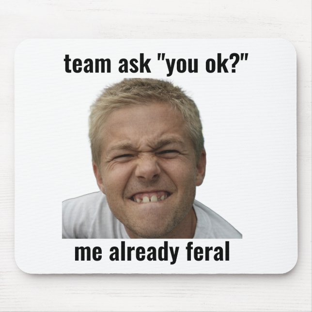 Rolig Förvildad Spelare Meme Musmatta (Framsidan)