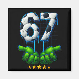 Rolig Fotboll 67 Sex Sju Rolig Gen Alpha Meme Dri Magnet