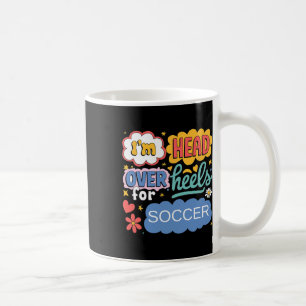 Rolig fotboll Aesthetic Älskare Retro Popkonst För Kaffemugg
