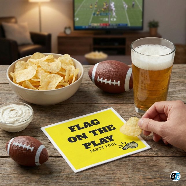 Rolig fotboll "Flagga på spel" Straff-fest Pappersservett (Skapare uppladdad)