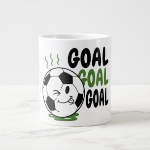 Rolig fotboll, fotbollsmål jumbo mugg