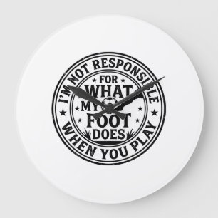Rolig fotboll fotvarning vintage skjorta design_1 stor klocka