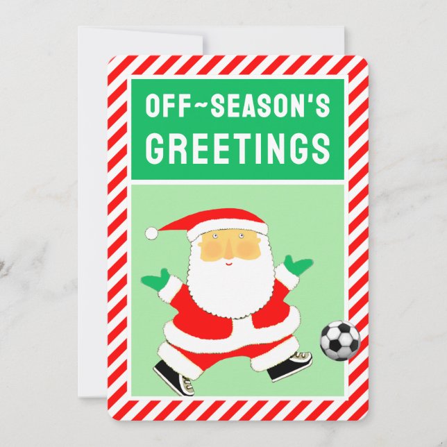 Rolig fotboll jul julkort (Framsida)