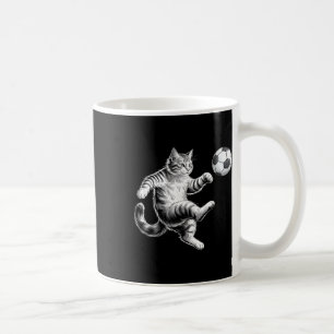 Rolig Fotboll Katt Män Kvinnor Barn Kaffemugg