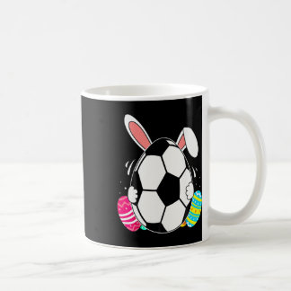 Rolig fotboll Ll med kaninöron påskdag män pojke Kaffemugg