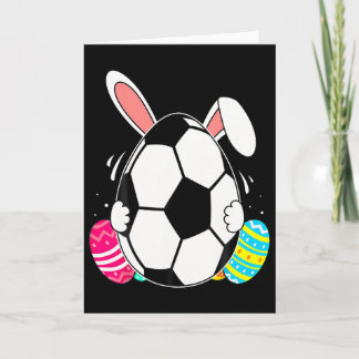 Rolig fotboll Ll med kaninöron påskdag män pojke Kort