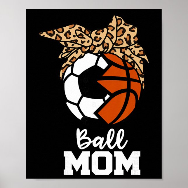 Rolig Fotboll Mamma Rolig Byxor Leopard Mamma  Poster (Framsidan)