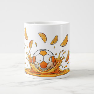 Rolig fotboll Orange Splash kaffemugg Jumbo Mugg