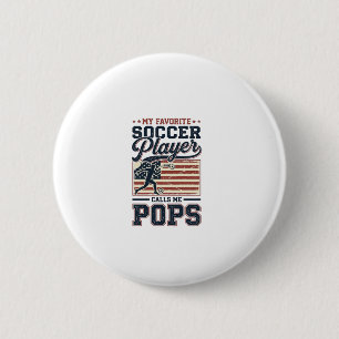 Rolig fotboll Pops Vintage gravyr skjorta design_1 Knapp