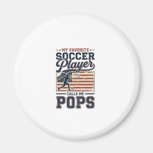 Rolig fotboll pops vintage gravyr skjorta design_1 magnet