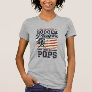 Rolig fotboll Pops Vintage gravyr skjorta design_1 T Shirt