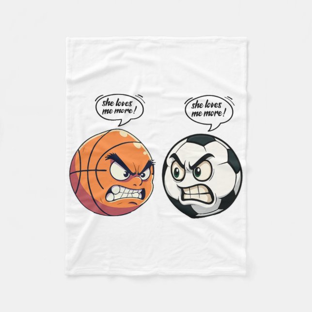 Rolig Fotboll Sketll Flicka Kvinnor Dotter Hon Äls Fleecefilt (Framsidan)