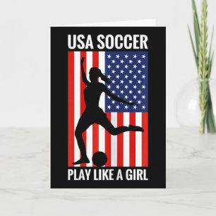 Rolig fotboll Usa Fotboll Spela Som En Tjej Kort