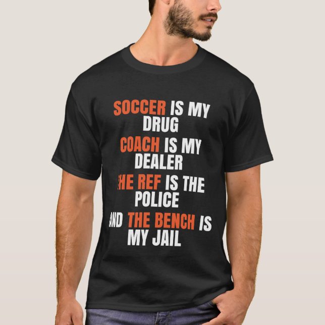 Rolig fotbollgåva för fotbolllagledarear, spelare t shirt (Framsida)