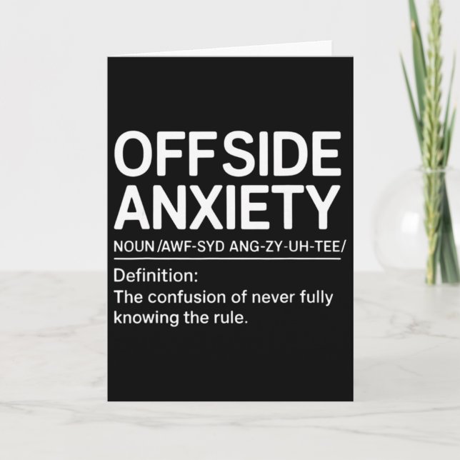 Rolig fotbollsdefinition Fotbollsspelare Tränare O Kort (Framsida)