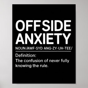 Rolig fotbollsdefinition Fotbollsspelare Tränare O Poster