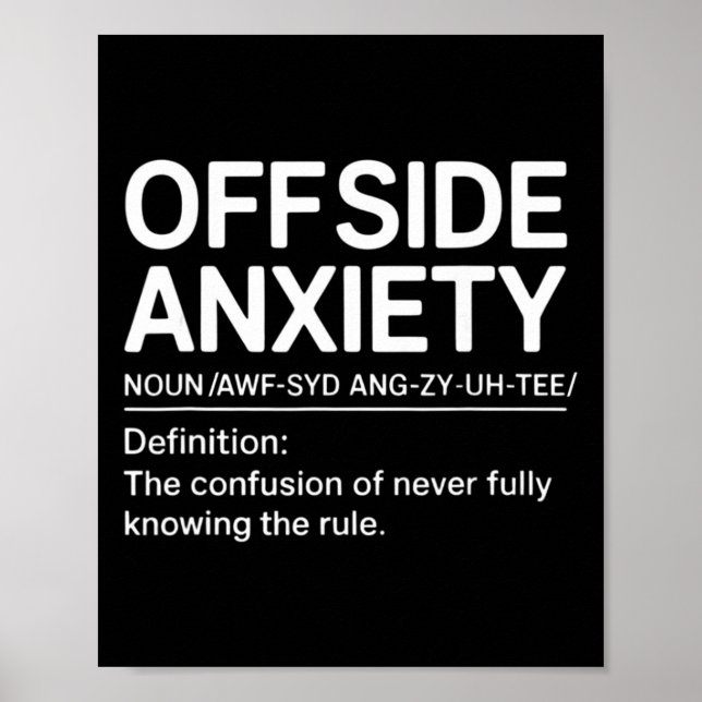 Rolig fotbollsdefinition Fotbollsspelare Tränare O Poster (Framsidan)