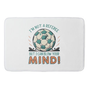Rolig fotbollsdesign badrumsmatta