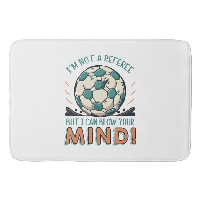 Rolig fotbollsdesign badrumsmatta (Framsidan)