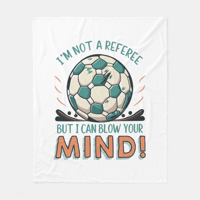 Rolig fotbollsdesign fleecefilt (Framsidan)