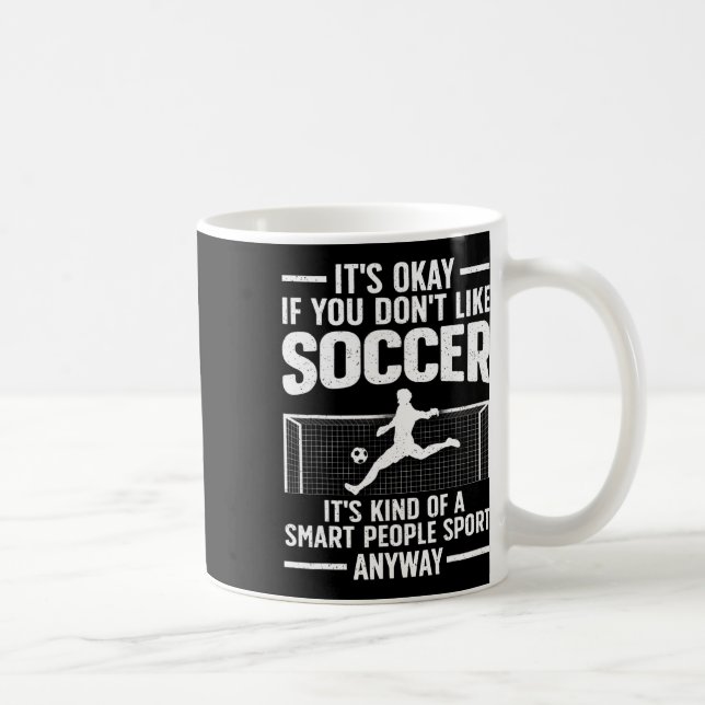 Rolig fotbollsdesign för män och kvinnor fotbollsä kaffemugg (Höger)