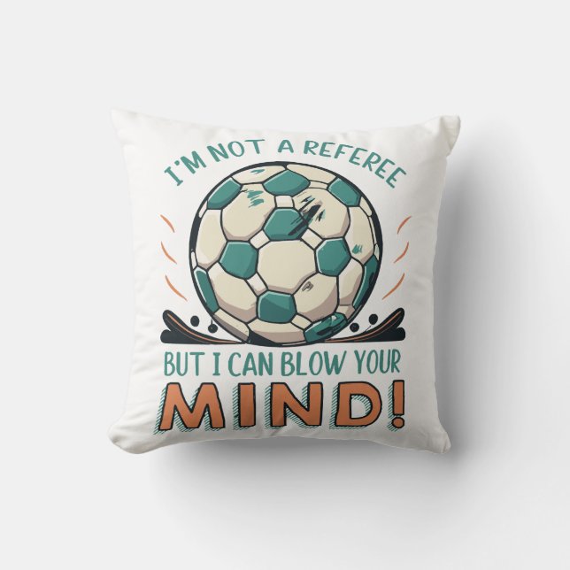 Rolig fotbollsdesign kudde (Framsida)