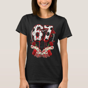 Rolig fotbollshjärta 67 sex sju valentine meme t shirt