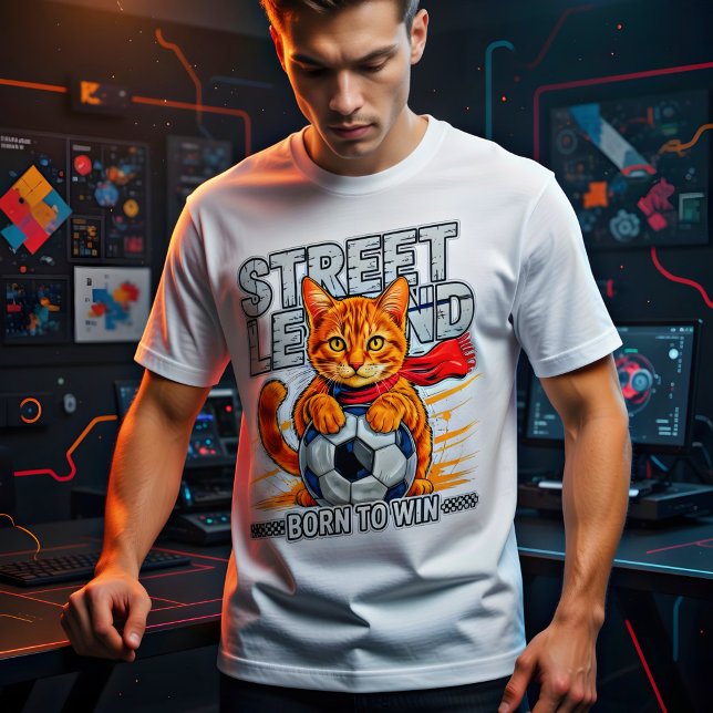 Rolig fotbollskatt, sött present till gatullegend t shirt (Skapare uppladdad)