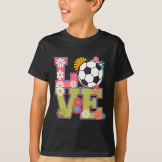 Rolig fotbollskonst för kvinnor Flickor Fotbollssp T Shirt