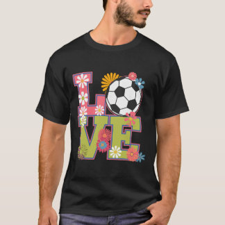 Rolig fotbollskonst för kvinnor Flickor Fotbollssp T Shirt