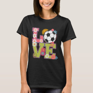 Rolig fotbollskonst för kvinnor Flickor Fotbollssp T Shirt