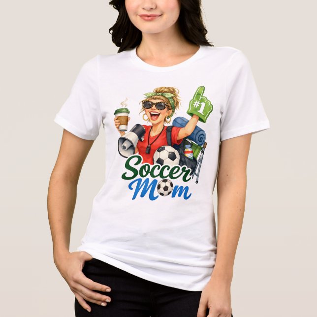 Rolig fotbollsmamma  t shirt (Framsida)