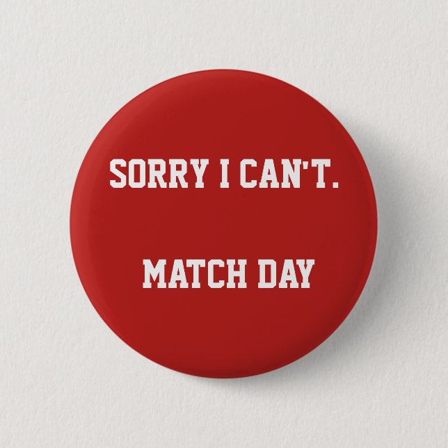 Rolig fotbollsnål knapp | Matchdag badge (Framsida)