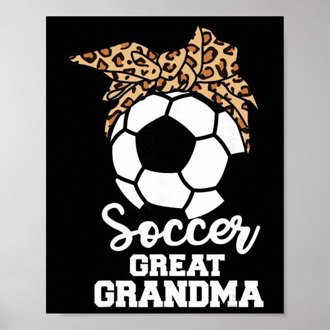 Rolig fotbollsspelare Leopardy Morfar Fotboll Poster (Framsidan)