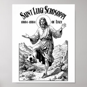 Rolig fotbollsspelare Luigi Scrosoppi beskyddare F Poster